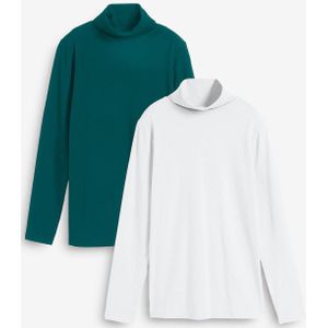 Longsleeve met col (set van 2)