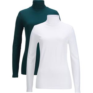 Longsleeve met col (set van 2)