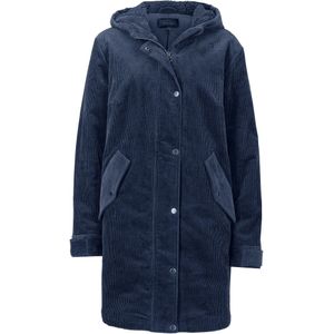 Warme corduroy parka met teddy voering in capuchon, A-lijn