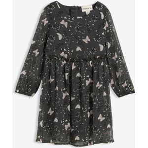 Wijd uitlopende chiffon jurk