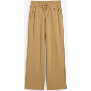 Wijde jersey broek van interlock