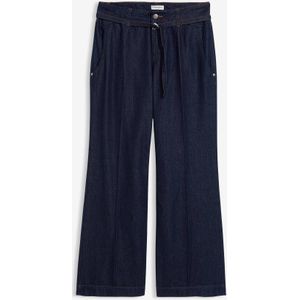 Wide leg jeans mid waist met riem