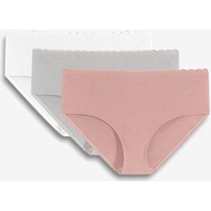 Zwangerschapshipster met biologisch katoen en kant (set van 3)