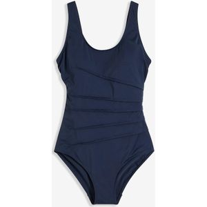 Corrigerend badpak met sierplooitjes, licht corrigerend