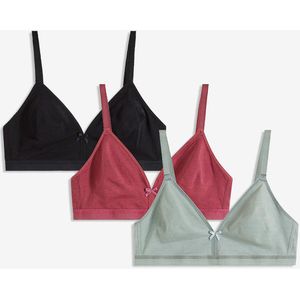 Bh zonder beugels (set van 3) met biologisch katoen