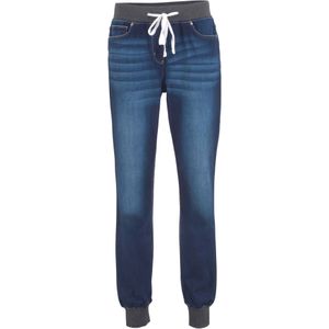 Boyfriend stretch jeans met comfortband