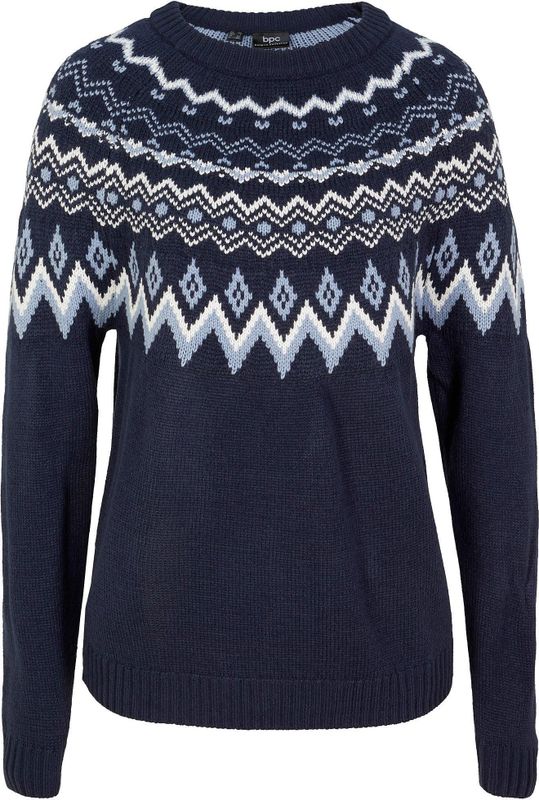 Noorse trui met hooggesloten hals