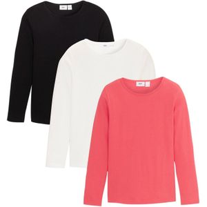 Meisjes longsleeve van katoen (set van 3)