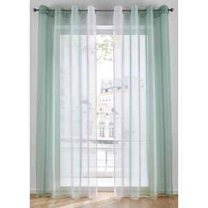 Gordijnen met gerecycled polyester en kleurverloop (set van 2)