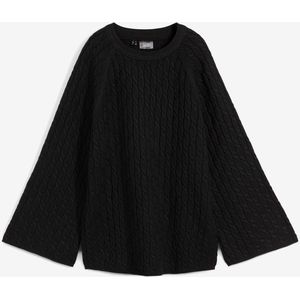 Oversized trui met kabelpatroon