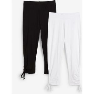 Capri legging met plooitjes (set van 2)