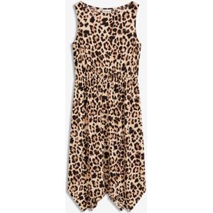 Gedessineerde jersey jurk