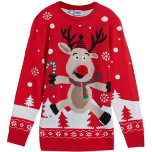 Kinderen gebreide trui met kerstmotieven