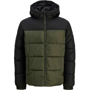 JJ Rebel - Tussenjas - Olijfgroen/Zwart - Gewatteerde Jas