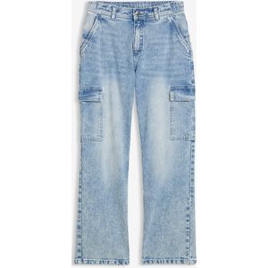 Wijde cargo jeans, mid waist