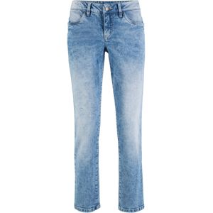 Cropped stretch jeans, straight