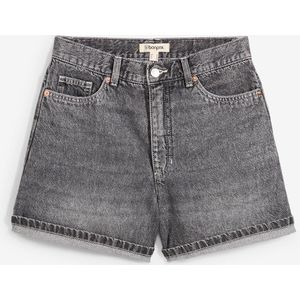 Jeans short high waist, low stretch