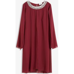 Chiffon jurk met strass-applicatie