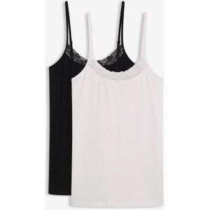 Hemd met biologisch katoen en kant (set van 2)