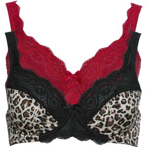 Beugel bh met sierlijk kant (set van 2)