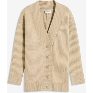 Vest met ribbelbreiwerk