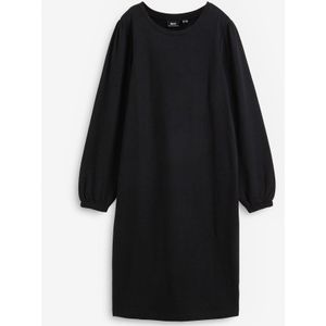 Sweatjurk met ballonmouwen en split