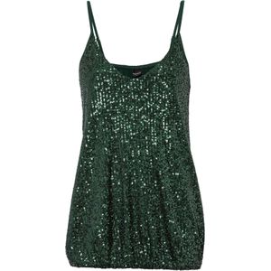 Pailletten Top - Zachte Viscosemix - Spaghettibandjes