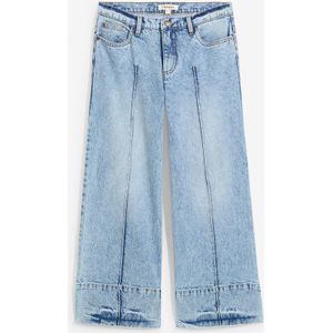 Wide leg jeans mid waist, cropped