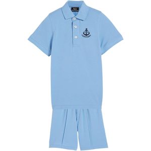 Jongens piqué bermuda en poloshirt van biologisch katoen (2-dlg. set)