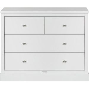 Kidsmill Newport Commode Wit - Zilver T-Knop