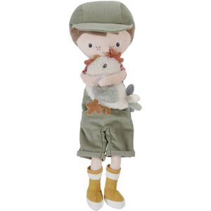 Little Dutch - Knuffelpop Boer Jim met kip – 35 cm