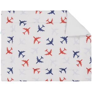 Bink Bedding Planes Boxkleed Blauw 80 x 100 cm