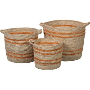 BePureHome Practical Manden - Papier Touw - Naturel - Set van 3