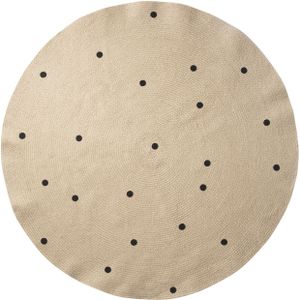 Ferm Living Black Dots Vloerkleed Jute Large