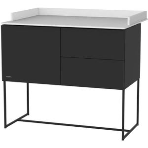 Kidsmill Modular 2  Commode 1D / 2L Mat Zwart - Zwart - Mat Wit Extra Diep