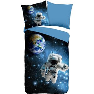 Muller Textiel Astronaut Dekbedovertrek Blue 140 x 200 cm