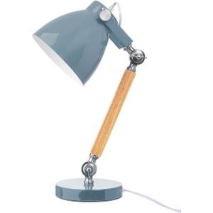 LIFETIME Kidsrooms Metalen / Houten Bureaulamp Blue Shade