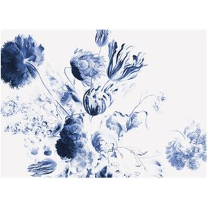 KEK AMSTERDAM Behang - Royal Blue Flowers II - 8 Banen
