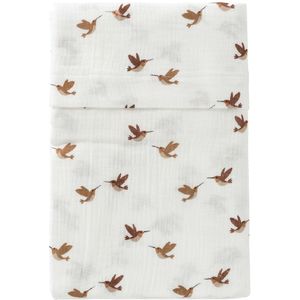 Cottonbaby Soft Ledikantlaken - 120x150 - Flying Birds