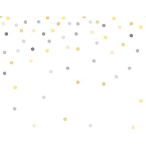 Estahome Confetti Dots Fotobehang  - 2 x 2,79 m - Geel / Grijs