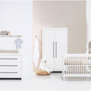 Europe Baby Vittoria III Babykamer Wit | Bed 60 x 120 cm + Commode