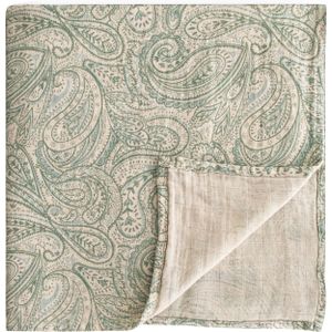 Mushie - Swaddle - Green Paisley