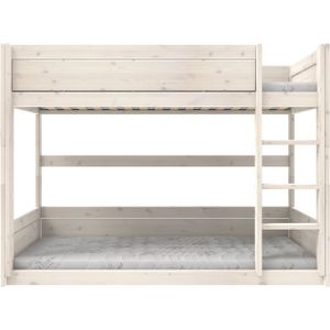 LifeTime Stapelbed – Laag – Luxe Lattenbodem – White-Wash