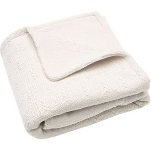 Jollein - Deken Ledikant 100x150cm - Dekentje Baby - Grain Knit - Oatmeal/Velour