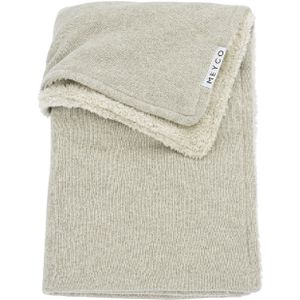 Meyco Knit Basic Fleece Ledikantdeken 100 x 150 cm Sand Melange