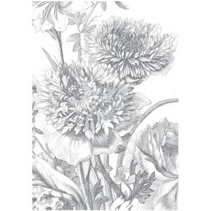 KEK AMSTERDAM Behang - Engraved Flowers I - 4 Banen