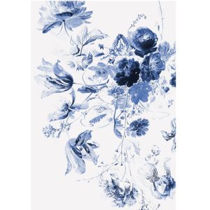 KEK AMSTERDAM Behang - Royal Blue Flowers III - 4 Banen