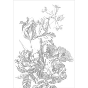 KEK AMSTERDAM Behang - Engraved Flowers II - 4 Banen