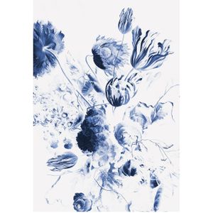 KEK AMSTERDAM Behang - Royal Blue Flowers II - 4 Banen