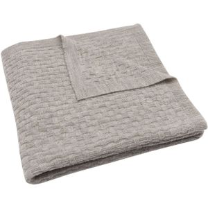 Jollein - Deken Ledikant 100x150cm - Dekentje Baby - Weave Knit Merino wool - Funghi